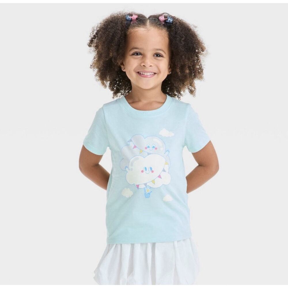 Toddler Girls' Clouds Graphic T-Shirt from Cat & Jack™ 18 M